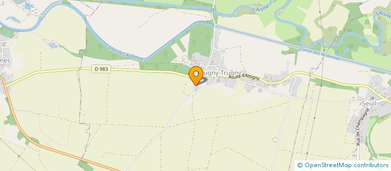 localisation de l'entreprise MONSIEUR SEBASTIEN HENAUX  THUGNY-TRUGNY