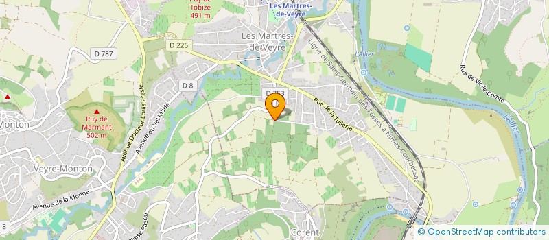 localisation de l'entreprise MONSIEUR SEBASTIEN HENRI  LES MARTRES-DE-VEYRE