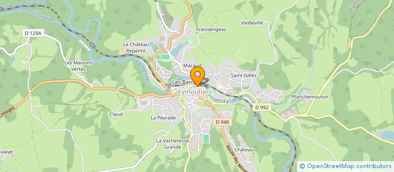 localisation de l'entreprise MONSIEUR SEBASTIEN HENRIO à EYMOUTIERS