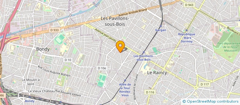 localisation de l'entreprise MONSIEUR SEBASTIEN HOBLINGRE  LES PAVILLONS-SOUS-BOIS