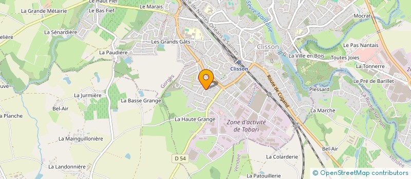localisation de l'entreprise MONSIEUR SEBASTIEN HOGUIN à CLISSON