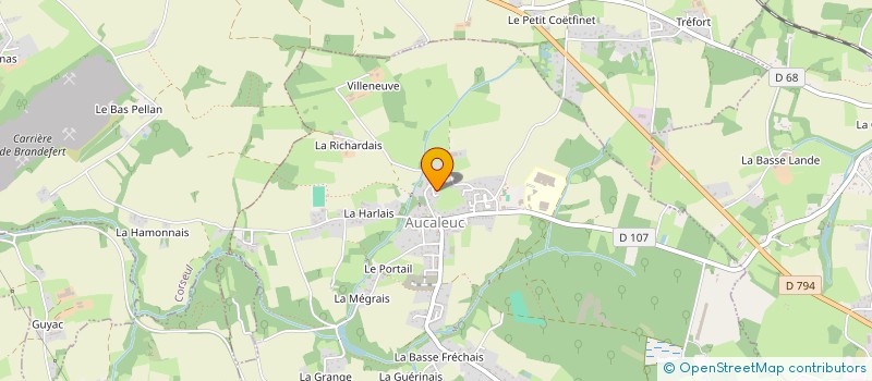 localisation de l'entreprise MONSIEUR SEBASTIEN HUBERT  AUCALEUC