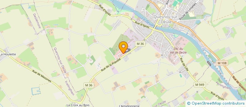 localisation de l'entreprise MONSIEUR SEBASTIEN HUBERT QUENTIN à QUESNOY-SUR-DEULE