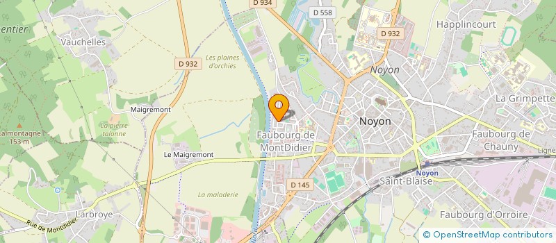localisation de l'entreprise MONSIEUR SEBASTIEN HUBLET  NOYON
