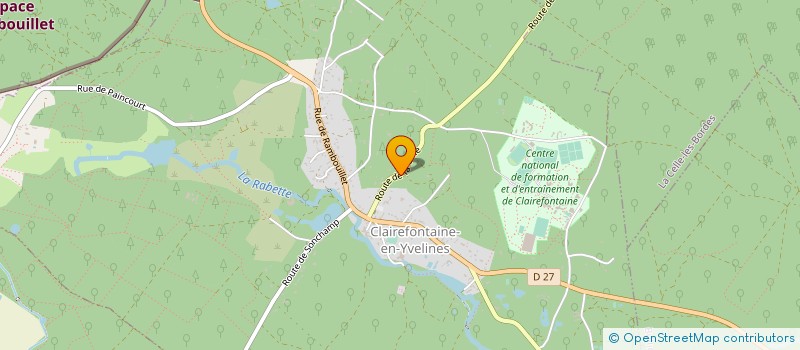 localisation de l'entreprise MONSIEUR SEBASTIEN HUGUES  CLAIREFONTAINE-EN-YVELINES