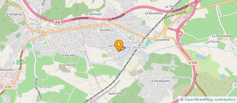 localisation de l'entreprise MONSIEUR SEBASTIEN IBANEZ  LE CANNET-DES-MAURES