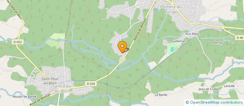 localisation de l'entreprise MONSIEUR SEBASTIEN JEROME  PONTENX-LES-FORGES