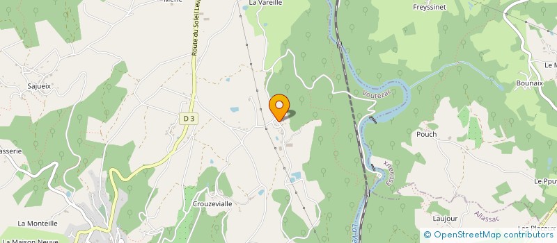 localisation de l'entreprise MONSIEUR SEBASTIEN JOUFFRE  VOUTEZAC