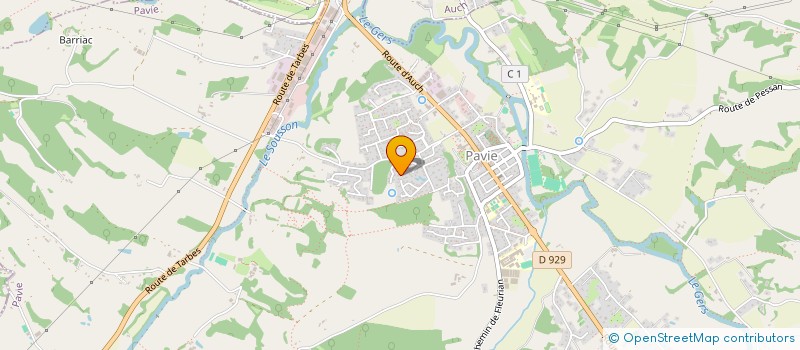 localisation de l'entreprise MONSIEUR SEBASTIEN JOUIN  PAVIE
