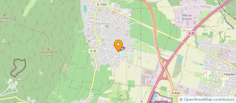 localisation de l'entreprise MONSIEUR SEBASTIEN KIENTZ  CHATENOIS