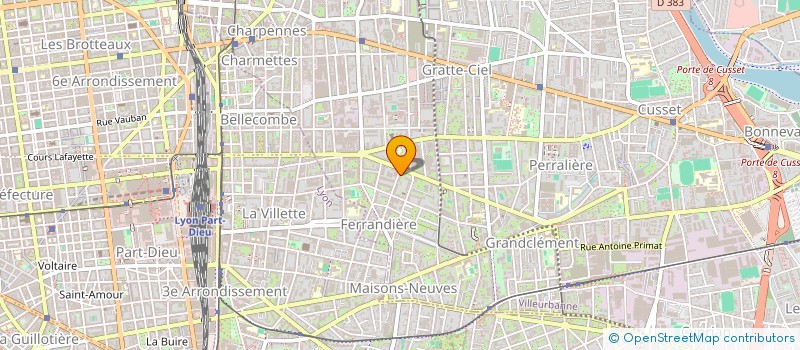 localisation de l'entreprise MONSIEUR SEBASTIEN KUBIAK  VILLEURBANNE