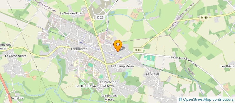 localisation de l'entreprise MONSIEUR SEBASTIEN L HEVEDER  TREILLIERES