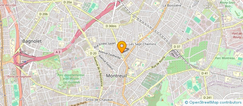 localisation de l'entreprise MONSIEUR SEBASTIEN L HOMME à MONTREUIL