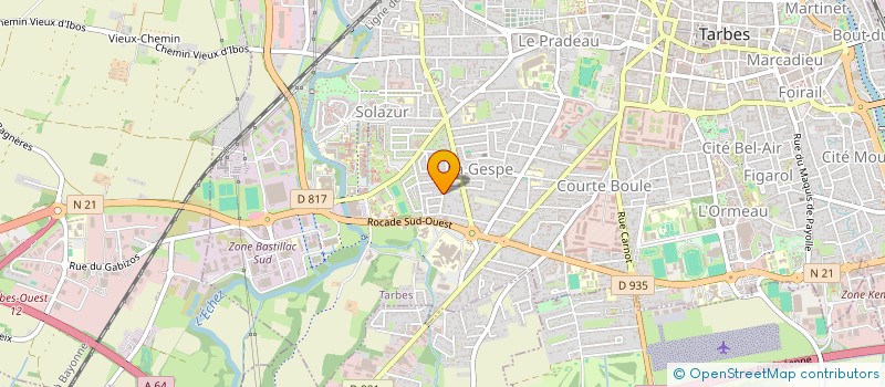 localisation de l'entreprise MONSIEUR SEBASTIEN LABANNERE  TARBES