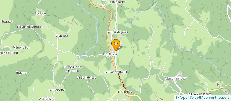 localisation de l'entreprise MONSIEUR SEBASTIEN LABORIE  LADIGNAC-SUR-RONDELLES