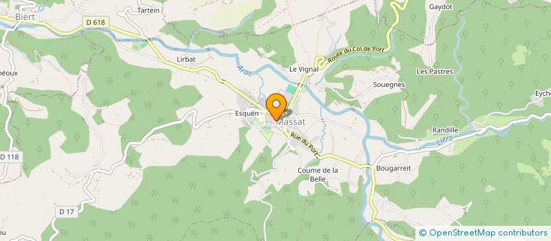 localisation de l'entreprise MONSIEUR SEBASTIEN LACASSAGNE à MASSAT