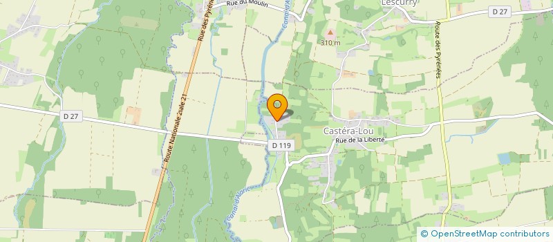 localisation de l'entreprise MONSIEUR SEBASTIEN LACOMBE  CASTERA-LOU