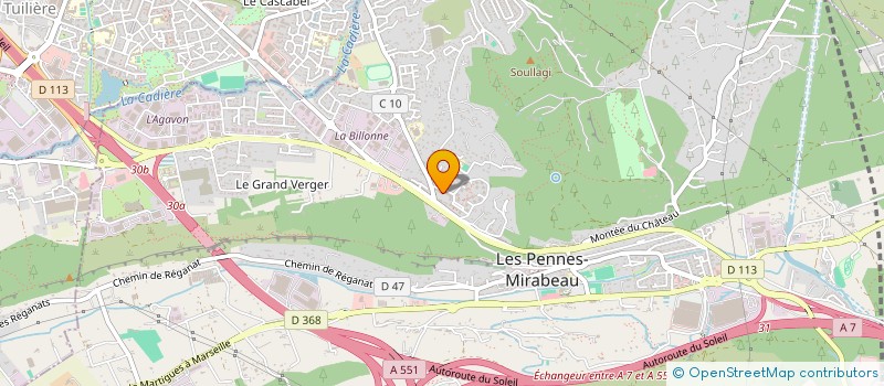 localisation de l'entreprise MONSIEUR SEBASTIEN LAGARDE  LES PENNES-MIRABEAU