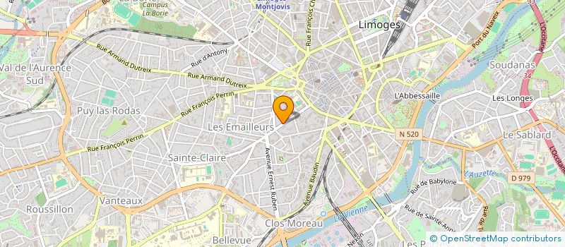 localisation de l'entreprise MONSIEUR SEBASTIEN LAJOUMARD à LIMOGES