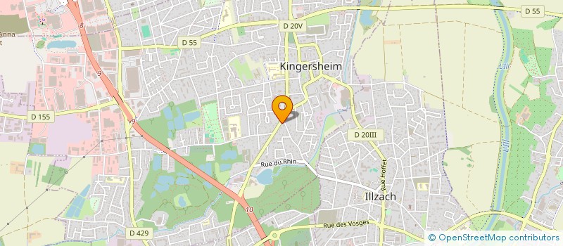 localisation de l'entreprise MONSIEUR SEBASTIEN LANGLOIS  KINGERSHEIM