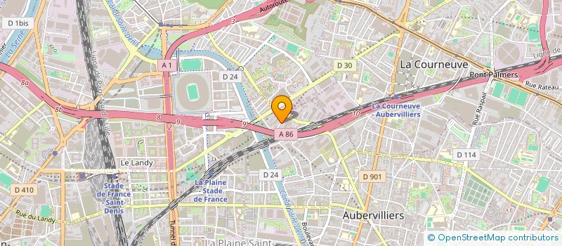 localisation de l'entreprise MONSIEUR SEBASTIEN LANIER  AUBERVILLIERS