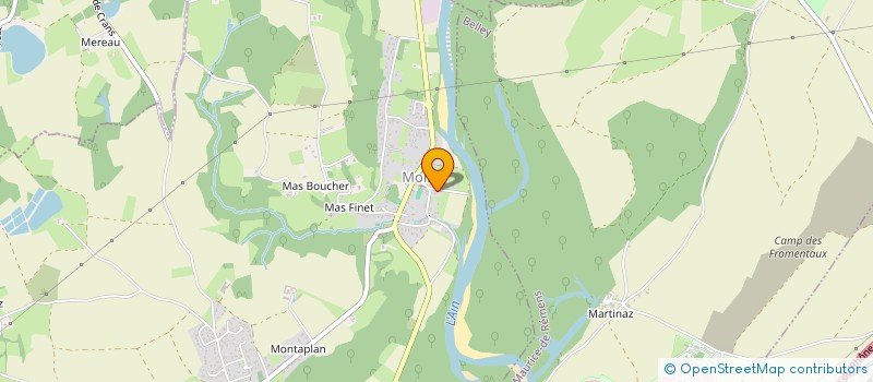 localisation de l'entreprise MONSIEUR SEBASTIEN LARACINE  VILLIEU-LOYES-MOLLON