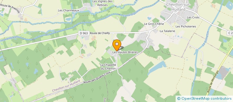 localisation de l'entreprise MONSIEUR SEBASTIEN LARIBE à CHEVILLON-SUR-HUILLARD