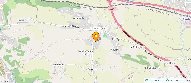 localisation de l'entreprise MONSIEUR SEBASTIEN LASSALLE  SEREZIN-DE-LA-TOUR