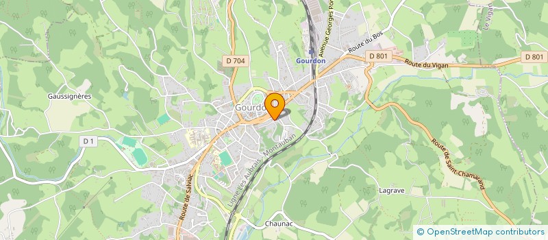 localisation de l'entreprise MONSIEUR SEBASTIEN LAUSSIER  GOURDON