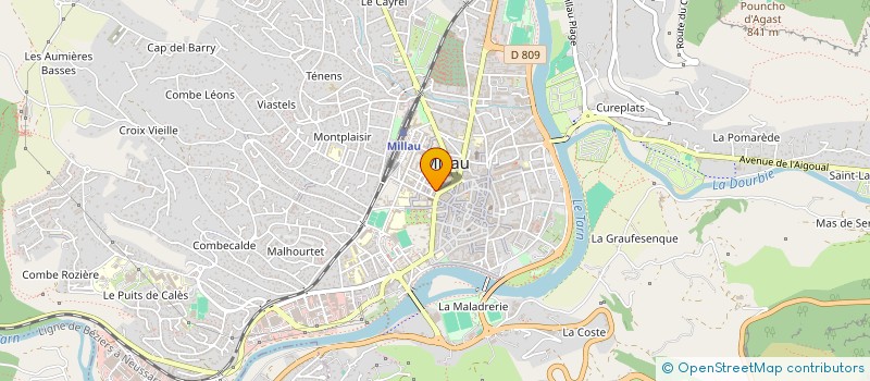 localisation de l'entreprise MONSIEUR SEBASTIEN LAVABRE  MILLAU