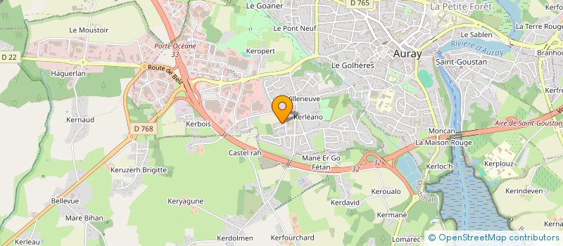 localisation de l'entreprise MONSIEUR SEBASTIEN LE BIHAN à AURAY