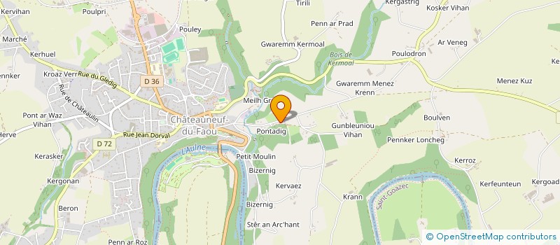 localisation de l'entreprise MONSIEUR SEBASTIEN LE GOFF à CHATEAUNEUF-DU-FAOU