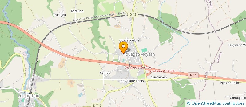 localisation de l'entreprise MONSIEUR SEBASTIEN LE GUERSON  PLOUEGAT-MOYSAN