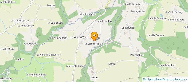 localisation de l'entreprise MONSIEUR SEBASTIEN LE MENE  CRUGUEL