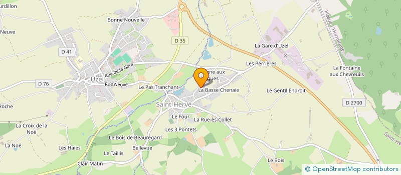 localisation de l'entreprise MONSIEUR SEBASTIEN LE NECHET  SAINT-HERVE