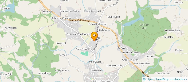 localisation de l'entreprise MONSIEUR SEBASTIEN LE PRUNENEC  SAINT-EVARZEC