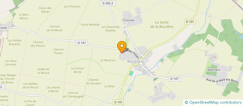localisation de l'entreprise MONSIEUR SEBASTIEN LECUYER  BOUTIGNY-PROUAIS