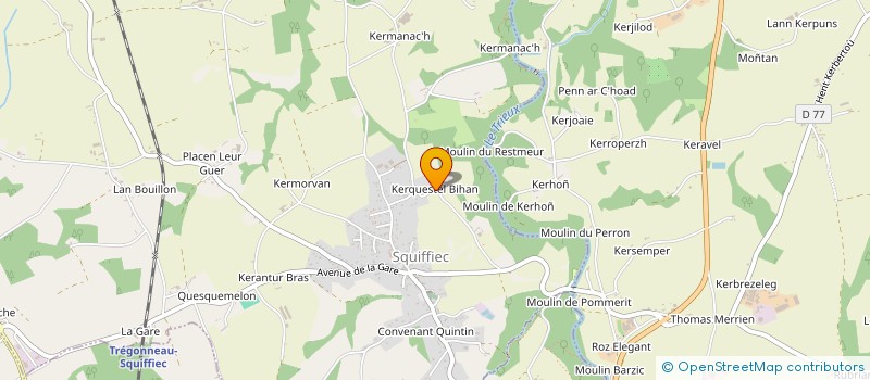 localisation de l'entreprise MONSIEUR SEBASTIEN LEDROIT  SQUIFFIEC