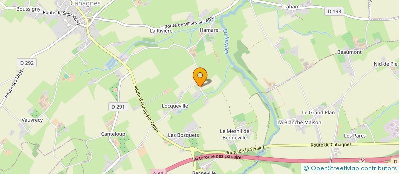 localisation de l'entreprise MONSIEUR SEBASTIEN LEDUC  CAHAGNES