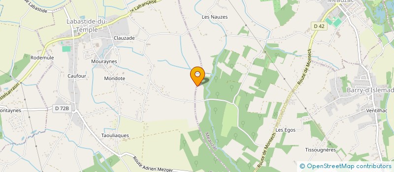 localisation de l'entreprise MONSIEUR SEBASTIEN LEFEBVRE  MEAUZAC