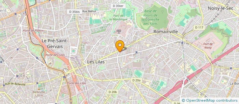 localisation de l'entreprise MONSIEUR SEBASTIEN LEFORT  LES LILAS