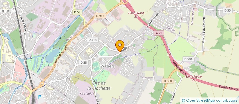 localisation de l'entreprise MONSIEUR SEBASTIEN LEFRANCOIS  WAZIERS