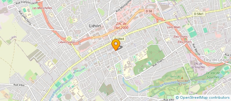 localisation de l'entreprise MONSIEUR SEBASTIEN LENZEELE  LIEVIN