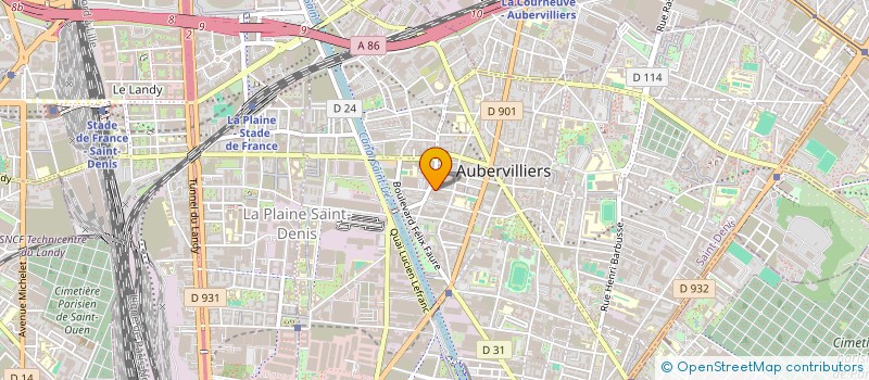 localisation de l'entreprise MONSIEUR SEBASTIEN LERIGOLEUR  AUBERVILLIERS