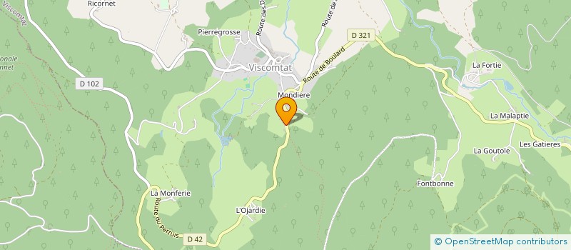 localisation de l'entreprise MONSIEUR SEBASTIEN LEROUGE  VISCOMTAT