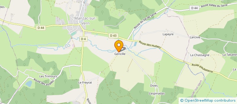 localisation de l'entreprise MONSIEUR SEBASTIEN LEVALLOIS  MANZAC-SUR-VERN