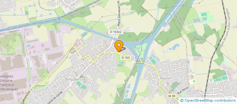 localisation de l'entreprise MONSIEUR SEBASTIEN LEVEQUE  BILLY-BERCLAU