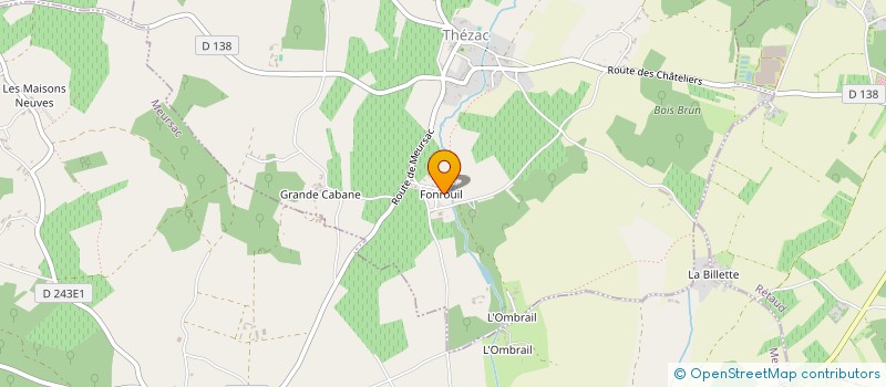 localisation de l'entreprise MONSIEUR SEBASTIEN LEVIGNE  THEZAC