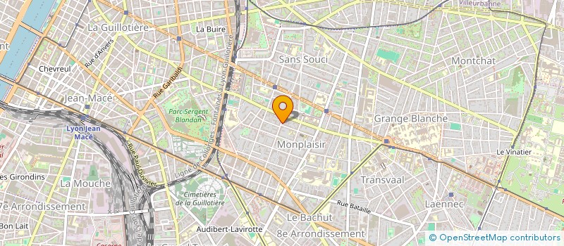 localisation de l'entreprise MONSIEUR SEBASTIEN LEVY  LYON 8EME