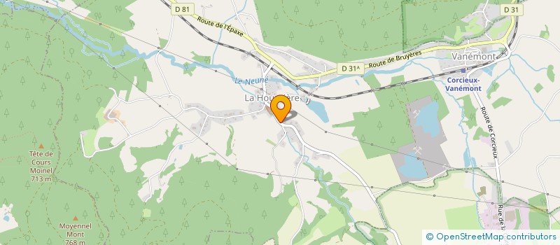 localisation de l'entreprise MONSIEUR SEBASTIEN LEZIER  LA HOUSSIERE